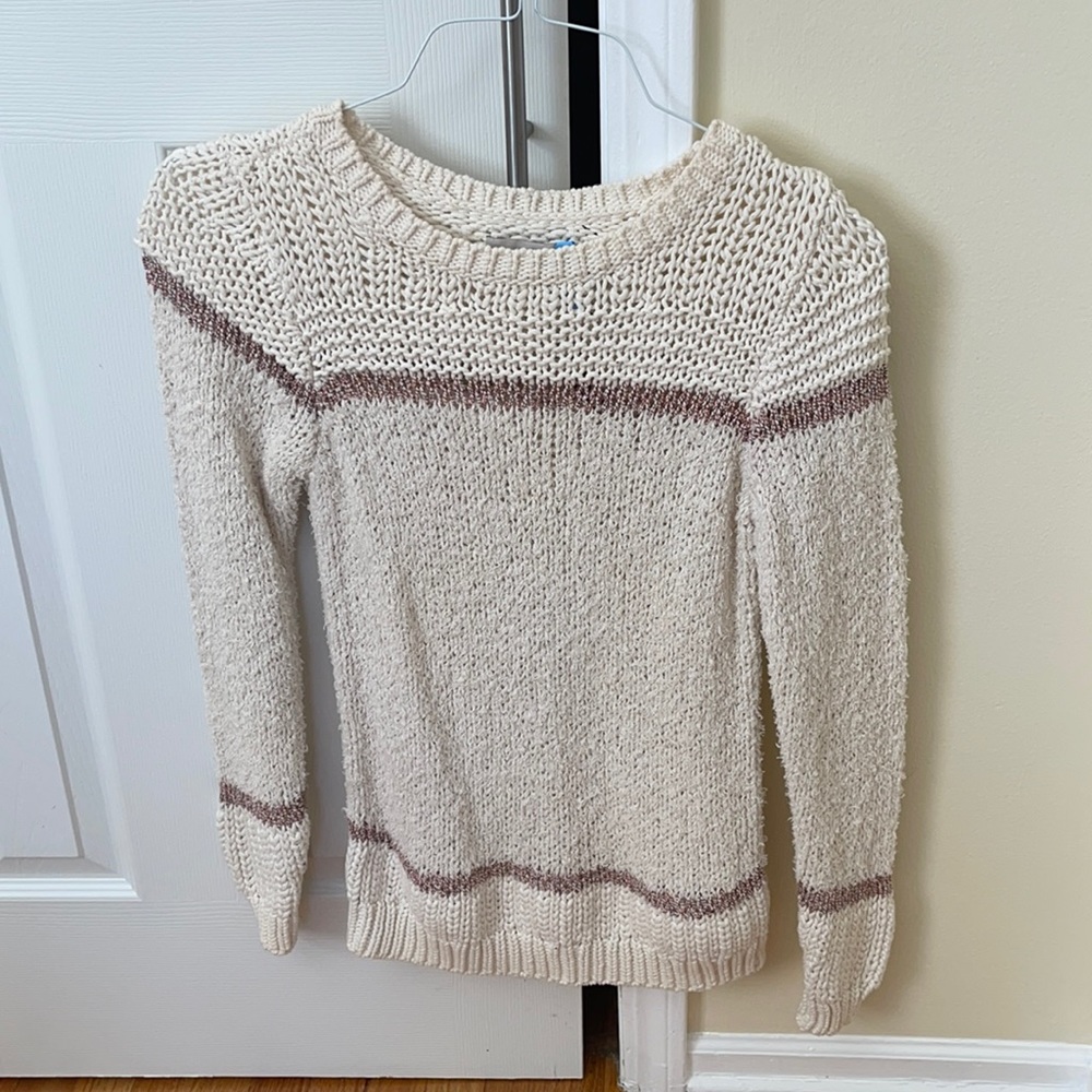 Loft Cream & Multicolored Sweater